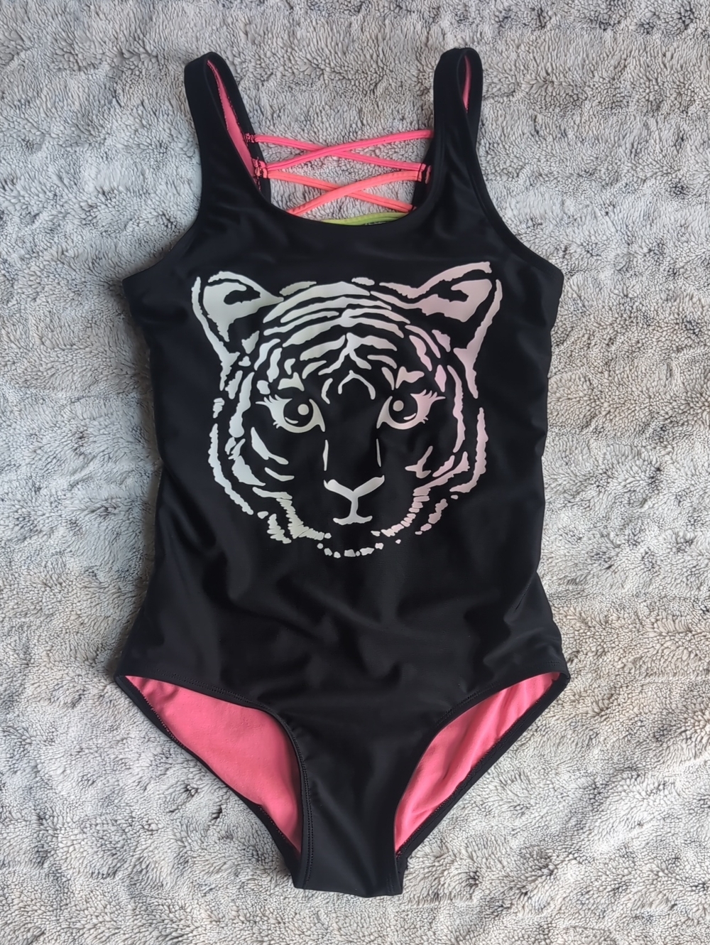 Justice Color Changing Tiger UPF 50+ One Piece Swimsuit